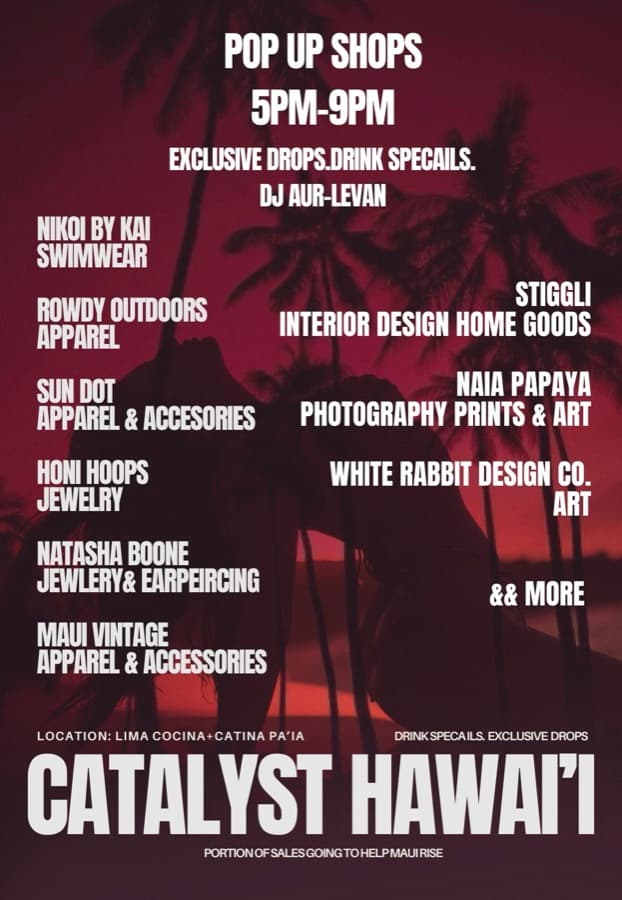 Lineup side of the April 27 pop-up flyer