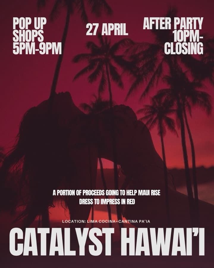 Flyer for the Catalyst Hawaiʻi April 27 pop-up