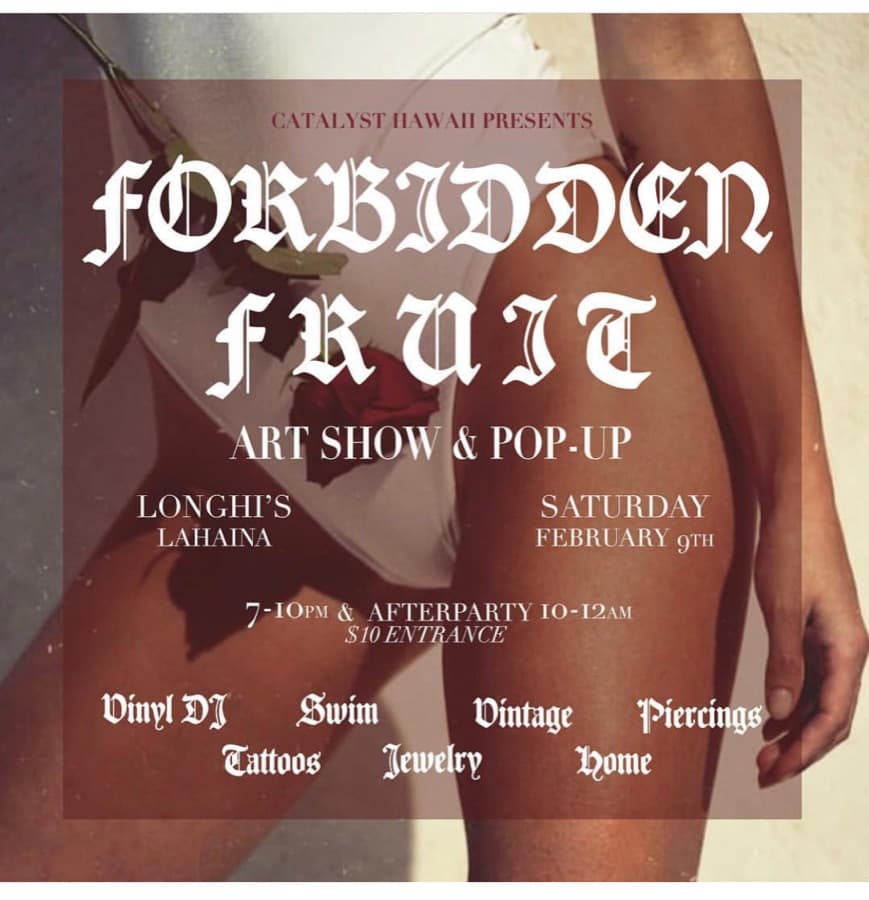 Flyer for Forbidden Fruit at Longhi's Lahaina