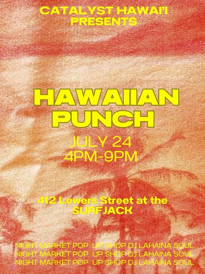 Flyer for Hawaiian Punch at the Surfjack