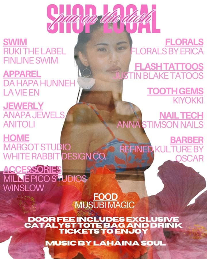 Shop-local lineup side of the Night Market flyer