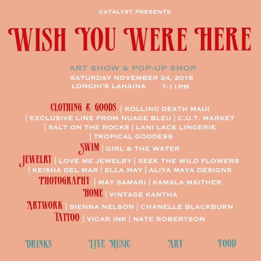 Lineup side of the Wish You Were Here flyer